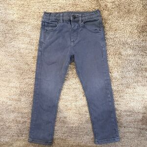 Zara Gray Blue Straight Stretch Jeans 3-4